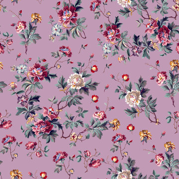 seamless floral pattern, flowers, background, Perfect for Home Textiles, Fabric Design, Wall Decor, Scrapbooking, Digital Paper, Notebooks, and More"