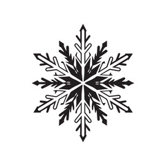 Vector icon of snowflakes isolated on white background