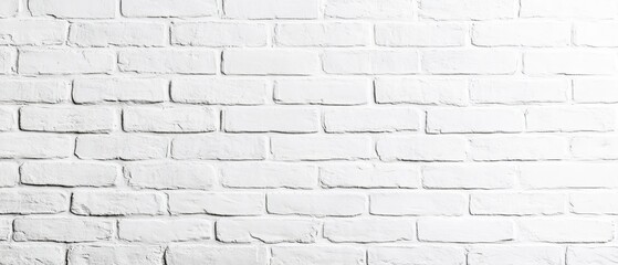 A smooth, white brick wall texture ideal for backgrounds or design purposes.