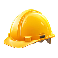 Fototapeta premium Safety First: A High-Resolution Image of a Yellow Hard Hat