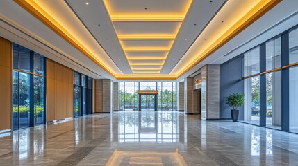 Modern Lobby with Sustainable Architectural Design