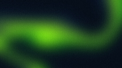 Abstract green on dark blue background. Modern horizontal background grainy noise texture