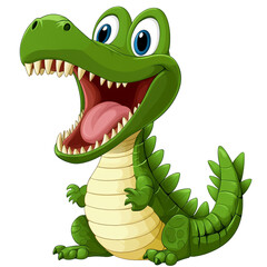Fototapeta premium Joyful Cartoon Alligator Illustration