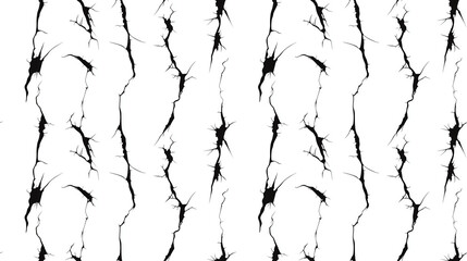 black and white claw scratch mark texture, on white  background	