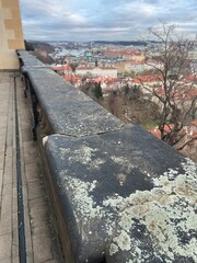 Stone hand railing