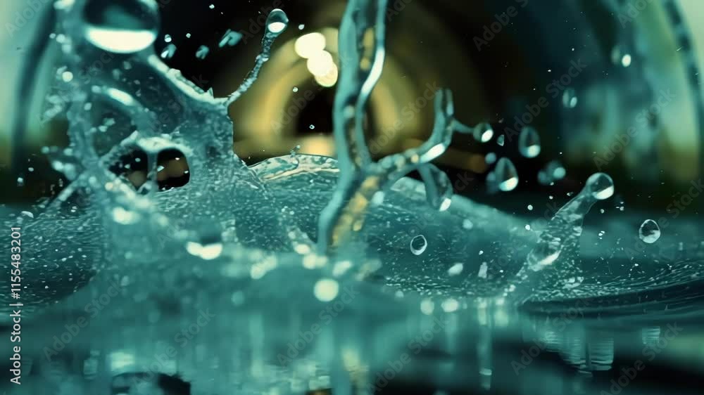 Poster out of focus view of twisting tunnels and splash zones.