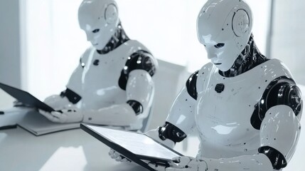 Robots Performing Autonomous Tasks in Modern Workshop