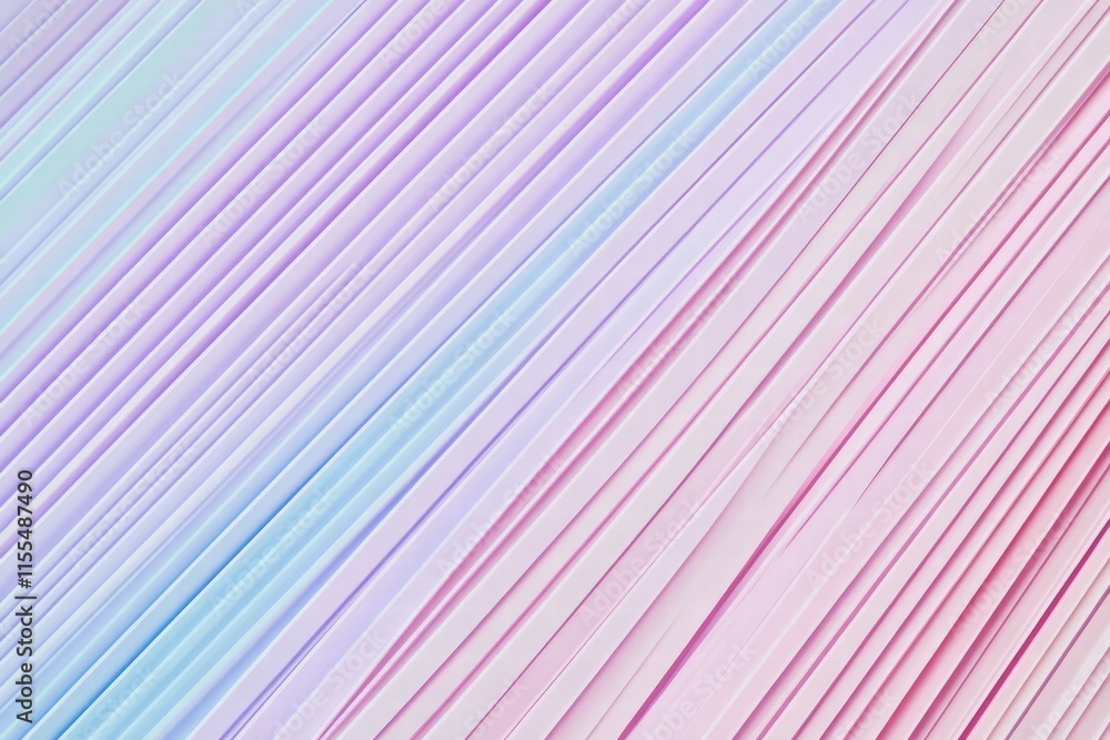 Poster striped pattern in soft colors creating a calming effect in a minimalist setting. generative ai