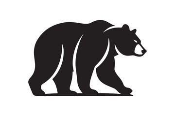 Fototapeta premium Bear vector silhouette artwork 