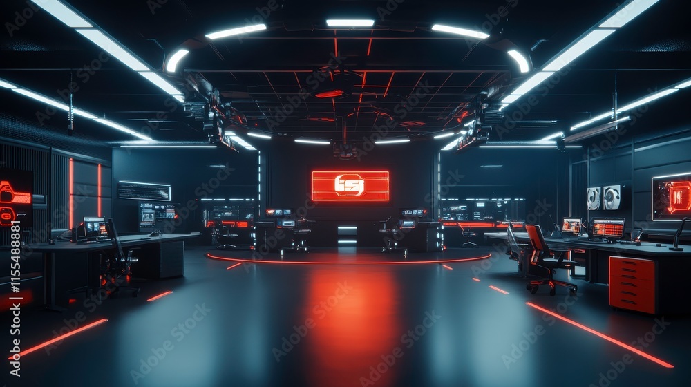 Poster modern professional lighting in dynamic working environment