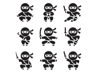 Ninja icons set