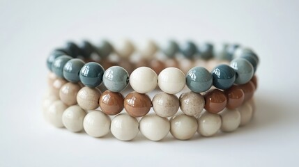 Layered Bead Bracelet with Earthy Tones