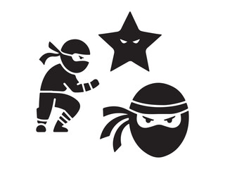 Ninja icons set