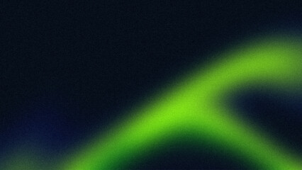 Abstract green on dark blue background. Modern horizontal background grainy noise texture