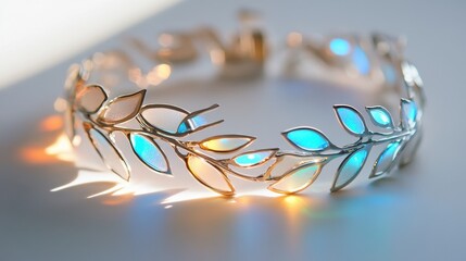 Elegant Nature-Inspired Leaf Bracelet Design