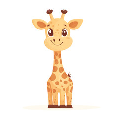Obraz premium Adorable Baby Giraffe Illustration