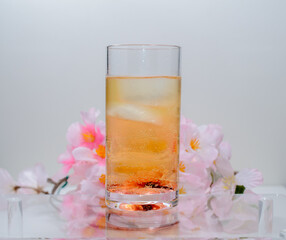 桜花シロップのハイボール