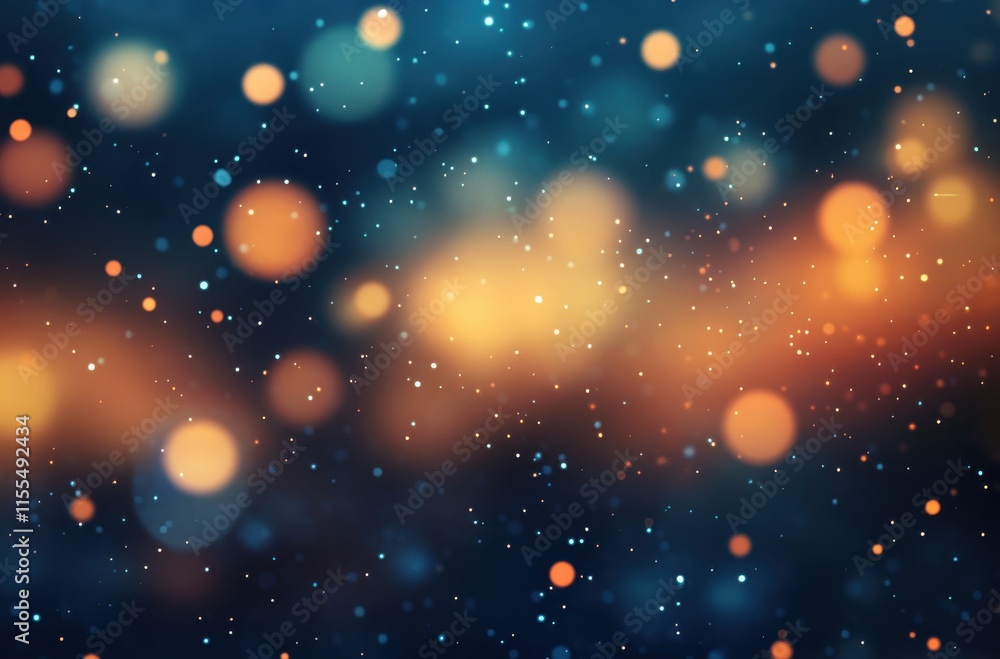Aufkleber beautiful bokeh background with soft colorful lights and glowing particles creating a dreamy atmosph