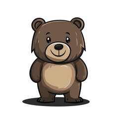 Fototapeta premium Adorable Cartoon Bear Illustration