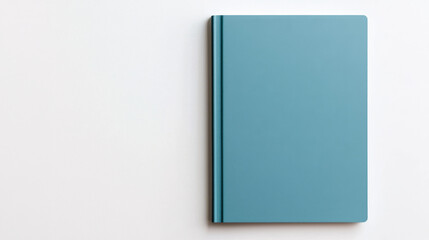 clean and professional blue notebook on white background