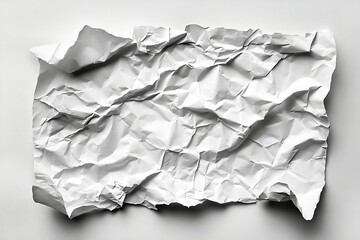Obraz premium Crumpled white paper texture background.