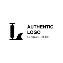 Letter L logo mark, beautiful letter vector logo, stylish serif font.