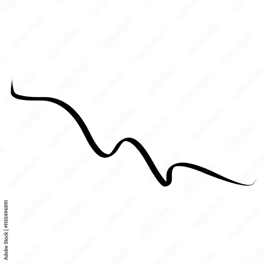 Poster abstract wave black line element transparent png file