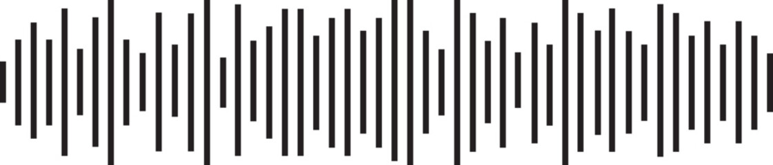 Audio waves icon. Voice message and sound representation Record music player. Mobile talk track. Podcast soundwave. Social network speech audio. Equalizer spectrum noise. Vector illustration.