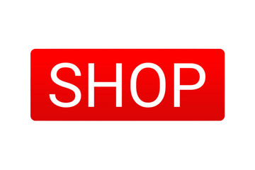 Red button shop now button element design transparent background