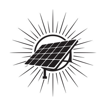 recommend clip art: Solar panel silhouette vector illustration