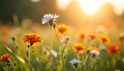 Golden Hour Wildflowers