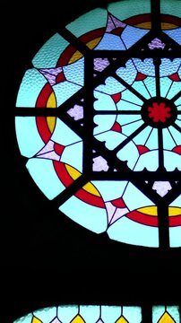 Stained colored glass