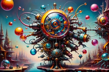 Obraz premium abstract background with circles