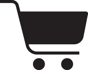 Shopping cart icon, Full shopping cart symbol, shop and sale, black vector vector isolated on transparent background. Web store shipping cart. Internet shop buy logo sign.