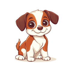 Adorable Puppy: A Charming Cartoon Dog