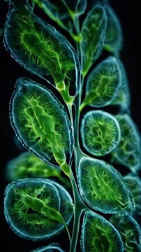 Focus on stomata cells to show how they open and close to facilitate gas exchange, 4k High-Quality Wallpaper Background Animation Video