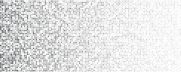 Abstract wave halftone black and white. Monochrome texture for printing on badges, posters, and business cards. Vintage pattern of dots randomly arranged