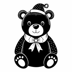 Christmas Gingerbread Storefront Black silhouette