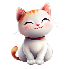 Obraz premium Adorable Happy Kitten digital art
