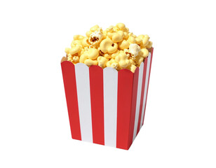 popcorn in a white box