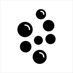 bubble icon set, vector illustration on white background	