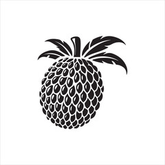 pineapple on white background