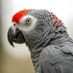 Obraz premium close up of a gray parrot