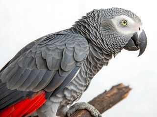 Obraz premium grey parrot portrait