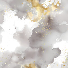 Abstract Watercolor Grunge Textured Background in Gray, Gold, Yellow. Pefect for wallpapers, backgrounds