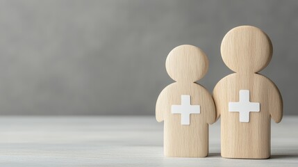 Wooden figures carrying crosses, a symbol of faith, resilience, and life's journey