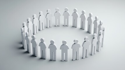 Diverse group of people united in a circle, symbol of community, teamwork, and collaboration in vibrant setting