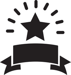 First place award icon. Winner or victory badge medal. Game champion prize award of honor. Professional certificate ribbon vector symbol isolated on transparent background.