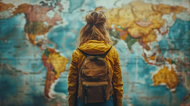 A student participating in a college study abroad program