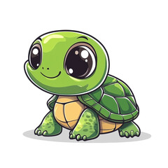 Fototapeta premium Adorable Cartoon Turtle Illustration